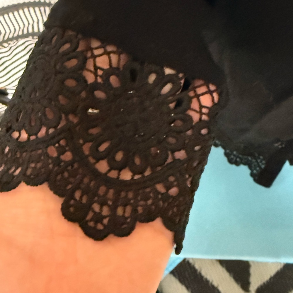 Xhilaration Black Cardigan with Lace Detail - Picture 4 of 5